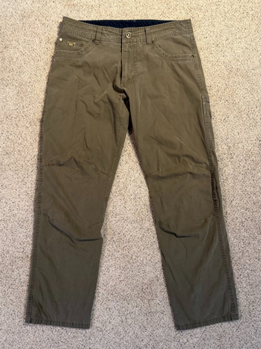 Kuhl Revolvr Mens Performance Hiking Pants 34x32 Brown Mud